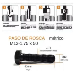 Juego Insertos Reparación Roscas Métrico 131 Pzs - Image 6