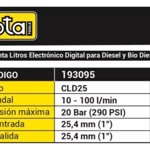 Cuenta Litros Caudalímetro Electrónico Digital 1" Diesel - Image 3