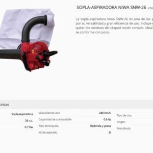 Sopladora Aspiradora De Mano 26cc + Bolsa - Image 6