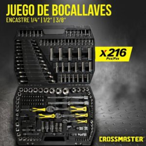 Juego Bocallaves 216 Piezas 1/4-3/8-1/2" - Image 5