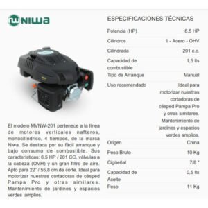 Motor Eje Vertical 6,5hp P/ Cortadora Cesped - Image 5