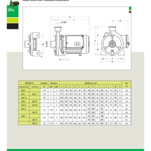 Bomba Centrífuga Z5 2,5HP Monofásica - Image 4