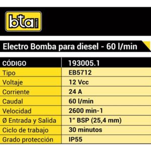Electrobomba Trasvase Gasoil Bomba Diesel 12v 60l/min - Image 5