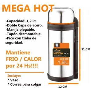 Termo Acero Inoxidable Megahot 1,2 Litros - Image 8