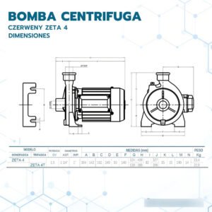 Bomba Centrífuga Z4 1,5Hp Monofásica - Image 6