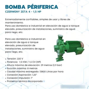 Bomba Centrífuga Z4 1,5Hp Monofásica - Image 5