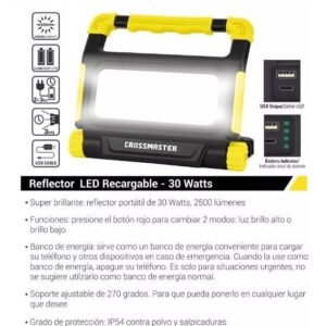Reflector Led Portátil Recargable 30w - Image 3