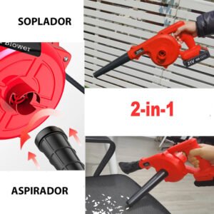 Sopladora Aspiradora Inalámbrica 2 Baterías 21v - Image 4