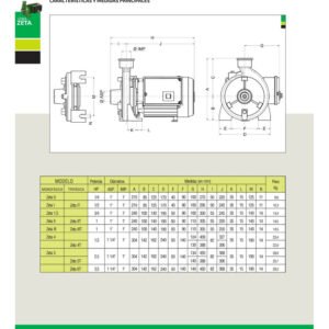 Bomba Centrífuga Z3 1Hp Monofásica - Image 3