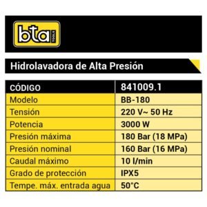 Hidrolavadora Alta Presion 180 Bar 220v Simil Big Bang - Image 2