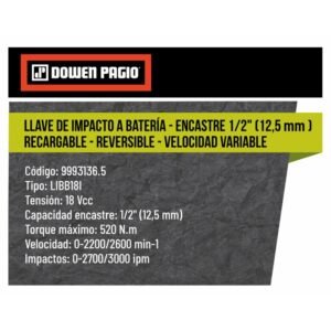 Llave Impacto Bateria 18V Brushless S/Bat - Image 2