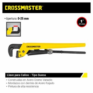 Llave Para Caños 1" Tipo Sueca - Imagen 2