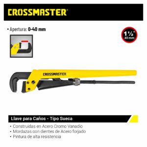 Llave Para Caños 1,1/2" Tipo Sueca - Imagen 2